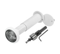 sourcing map Door Peephole, Door Viewer Peephole with 16mm/0.63'' Drill Bit Kit Fit 2-3/5'' to 4-1/8'' Front Door 200 Degree Wide Angle Peepholes Reverse Privacy Covers, White