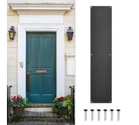 sourcing map Door Push Plate,3.3 x 15 Inches Push Door Plate,Black-1 Pack | Aluminum Push Door Plate Door Kick Plate, 1.5mm (1/16 Inch) Thickness, for Exterior Front Door or Back Door