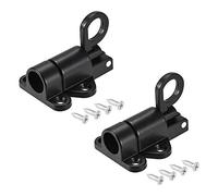 sourcing map Door Spring Bolt Aluminum Alloy Security Automatic Window Gate Latch Bounce Lock Black 2pcs