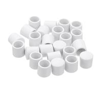 sourcing map Door Stop Bumper Tips, 24Pcs - Rubber Door Stopper Tips Caps, Silicone Bumper Replacement Ends for Protect Doors, Wall (White)