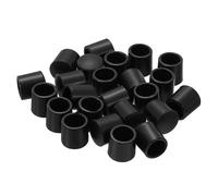sourcing map Door Stop Bumper Tips, 24Pcs - Rubber Door Stopper Tips Caps, Silicone Bumper Replacement Ends for Protect Doors, Wall (Black)