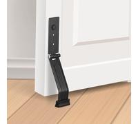 sourcing map Door Stoppers for Bottom of Door, No Drilling Door Stop, Self-Adhesive Door Holder to Keep Door Open, Easy Pedal Kickdown Doorstop, Black