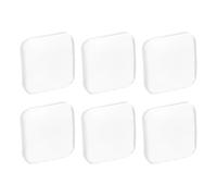 sourcing map Door Stoppers Wall Protector, 6pcs Soft Silicone Door Handle Buffers, Square Self Adhesive Door Knob Guard for Home Office, Transparent