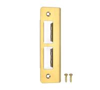 sourcing map Door Strike Plate, 132mm x 41mm 201 Stainless Steel Latch Deadbolt Strike Plate for Door Frame Door Jamb, Gold