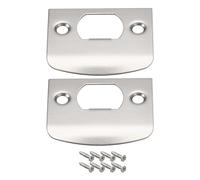 sourcing map Door Strike Plate, 2Pcs 57mm x 45mm 201 Stainless Steel Latch Deadbolt Strike Plate for Door Frame Door Jamb, Silver