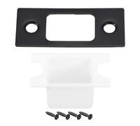 sourcing map Door Strike Plate, 57mm x 25.5mm 201 Stainless Steel Latch Deadbolt Strike Plate with Box for Door Frame Door Jamb, Black