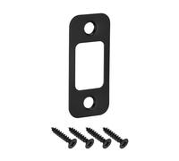 sourcing map Door Strike Plate, 57mm x 25.5mm Stainless Steel Latch Deadbolt Replacement Lock Strike Plate for Door Frame Door Jamb Reinforcement, Black