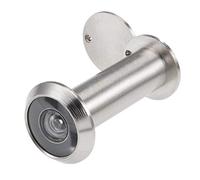 sourcing map Door Viewer, Solid Brass 220-degree Door Viewer Peephole with Cover for 2-1/4 to 3-1/2 Inch Thick Door, Brushed Satin Chrome Finish