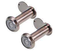 sourcing map Door Viewer, Solid Brass 220-degree Door Viewer Peephole with Cover for 2.32" to 4.17" Inch Thick Door, Copper Finish, 2 Pcs