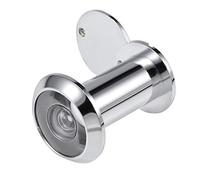 sourcing map Door Viewer, Solid Brass 220-degree Door Viewer Peephole with Cover for 35mm-60mm Doors, Polished Chrome Finish