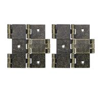 sourcing map Double Acting Hinges Folding Screen, 2Pcs 2.99" Double Swing Hinges Retro Style 270 Degree Rotation Screen Door Hinges, Bronze