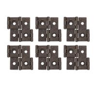 sourcing map Double Acting Hinges Folding Screen, 6Pcs 1.85" Double Swing Hinges Retro Style 270 Degree Rotation Screen Door Hinges, Copper Red