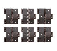 sourcing map Double Acting Hinges Folding Screen, 6Pcs 2.99" Double Swing Hinges Retro Style 270 Degree Rotation Screen Door Hinges, Copper Red