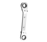 sourcing map Double Box End Reversible Ratcheting Wrench 11mm x 13mm CR-V Steel 25 Degrees Metric Double Head 12-Point 24-Teeth Adjustable Ratchet Gear Socket Spanner, Silver Grey