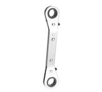 sourcing map Double Box End Reversible Ratcheting Wrench 12mm x 14mm CR-V Steel 25 Degrees Metric Double Head 12-Point 24-Teeth Adjustable Ratchet Gear Socket Spanner, Silver Grey