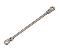 sourcing map Double Box End Wrench 3/8" x 7/16" Extra Long Flex Head 72-Tooth 12-Point Ratcheting Wrenches 180 Degree CR-V Steel for Garage Repair DIY, Black