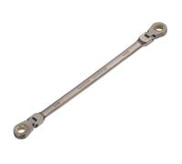 sourcing map Double Box End Wrench 5/16" x 11/32" Extra Long Flex Head 72-Tooth 12-Point Ratcheting Wrenches 180 Degree CR-V Steel for Garage Repair DIY, Black