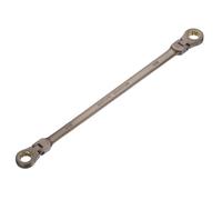 sourcing map Double Box End Wrench 9/16" x 5/8" Extra Long Flex Head 72-Tooth 12-Point Ratcheting Wrenches 180 Degree CR-V Steel for Garage Repair DIY, Black