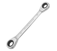 sourcing map Double Box End Wrench Metric 10-12mm 72-Tooth 12-Point Ratchet Gear Spanner Heat-Treated CR-V Ratcheting Spanner Tools for Garage Repair DIY, Matte Silver