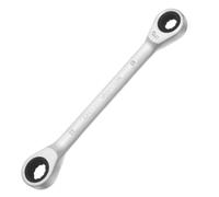 sourcing map Double Box End Wrench Metric 9-11mm 72-Tooth 12-Point Ratchet Gear Spanner Heat-Treated CR-V Ratcheting Spanner Tools for Garage Repair DIY, Matte Silver
