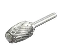 sourcing map Double Cut Tungsten Carbide Rotary File 5/8-inch Head 6mm Shank Oval Shaped