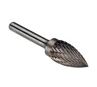 sourcing map Double Cut Tungsten Carbide Rotary File 9/16-inch Head 6mm Shank Pointed Tree Shape