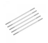 sourcing map Double Ended Stud Screws (M6 Thread 130mm Length) 5pcs, 304 Stainless Steel Dual Threaded Rod Bolts - for House Maintenance