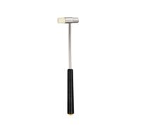 sourcing map Double Face Small Plastic Metal Hammer 7" Round Dual Head Multifunctional Mallet with Soft/Hard Tips for Jewelry Watch Handcraft