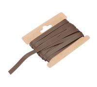 sourcing map Double Fold Bias Tape for Sewing 1/3 Inch x 6 Yards Satin Pre-fold Continuous Binding Tape for Seaming Quilting Hemming Binding DIY Crafts, Brown