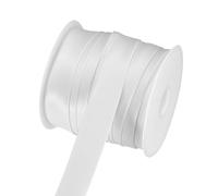 sourcing map Double Fold Bias Tape for Sewing, 1 Inch x 25 Yards Satin Bias Binding Tape Continuous Bulk for Quilting Binding Seaming Hemming Fabric Piping DIY Craft, White