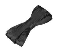 sourcing map Double Fold Bias Tape for Sewing 2/5 Inch x 5.5 Yards Satin Pre-fold Continuous Binding Tape for Seaming Quilting Hemming Binding DIY Crafts, Black