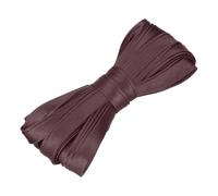 sourcing map Double Fold Bias Tape for Sewing 2/5 Inch x 5.5 Yards Satin Pre-fold Continuous Binding Tape for Seaming Quilting Hemming Binding DIY Crafts, Dark Brown