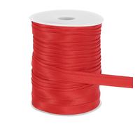 sourcing map Double Fold Bias Tape for Sewing 3/5 Inch x 55 Yards Satin Pre-fold Continuous Binding Tape for Seaming Quilting Hemming Binding DIY Crafts, Bright Red