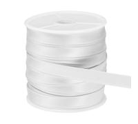 sourcing map Double Fold Bias Tape for Sewing, 3/8 Inch x 25 Yards Satin Bias Binding Tape Continuous Bulk for Quilting Binding Seaming Hemming Fabric Piping DIY Craft, White