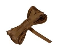 sourcing map Double Fold Bias Tape for Sewing 3/8 Inch x 5.5 Yards Satin Pre-fold Continuous Binding Tape for Seaming Quilting Hemming Binding DIY Crafts, Brown