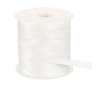 sourcing map Double Fold Bias Tape for Sewing, 3/8 Inch x 55 Yards Satin Bias Binding Tape Continuous Bulk for Quilting Binding Seaming Hemming Fabric Piping DIY Craft, Beige White