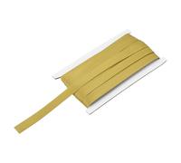 sourcing map Double Fold Bias Tape for Sewing 5/8 Inch x 12 Yards Satin Pre-fold Continuous Binding Tape for Seaming Quilting Hemming Binding DIY Crafts, Gold Tone