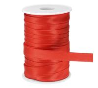 sourcing map Double Fold Bias Tape for Sewing 5/8 inch x 25 Yards Satin Pre-fold Continuous Binding Tape for Seaming Quilting Hemming Binding DIY Crafts, Bright Red