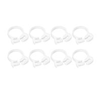 sourcing map Double Gripping Nylon Hose Clamps, 8pcs 27.4-29.4mm Adjustable Double Snap Grip Plastic Hose Clamp for Fuel Line Hoses Plumbing