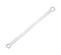 sourcing map Double Head Box End Wrench 18 x 19mm 45# Steel Nickel Plating 0 Degree Offset Extra Long Box End Spanner Hand Tool with 12 Tooth for Automotive Repair Maintenance Mechanical