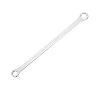 sourcing map Double Head Box End Wrench 19 x 22mm 45# Steel Nickel Plating 0 Degree Offset Extra Long Box End Spanner Hand Tool with 12 Tooth for Automotive Repair Maintenance Mechanical