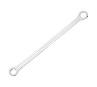 sourcing map Double Head Box End Wrench 22 x 24mm 45# Steel Nickel Plating 0 Degree Offset Extra Long Box End Spanner Hand Tool with 12 Tooth for Automotive Repair Maintenance Mechanical