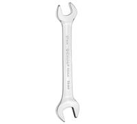 sourcing map Double Open End Wrench 17mm x 19mm Metric 15 Degree Offset Angle Small Flat Head Wrench Mirror Polished Open Ended Spanner for Automotive Repair Furniture Assembly