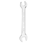 sourcing map Double Open End Wrench 19mm x 22mm Metric 15 Degree Offset Angle Small Flat Head Wrench Mirror Polished Open Ended Spanner for Automotive Repair Furniture Assembly
