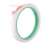 sourcing map Double-Sided Conductive Tape Copper Foil Tape Adhesive 10mm x 5m/16.4ft for Guitar, EMI Shielding Crafts, Electrical Repairs, Stained Glass 1pcs