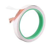 sourcing map Double-Sided Conductive Tape Copper Foil Tape Adhesive 15mm x 5m/16.4ft for Guitar, EMI Shielding Crafts, Electrical Repairs, Stained Glass 1pcs
