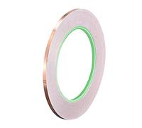 sourcing map Double-Sided Conductive Tape Copper Foil Tape Adhesive 4mm x 30m/98.4ft for Guitar, EMI Shielding Crafts, Electrical Repairs, Stained Glass