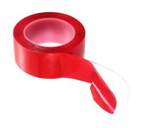 sourcing map Double Sided Nano Tape 16.4FT x 2" x 0.04" Multipurpose Removable Clear Mounting Tape Washable Waterproof Picture Hanging Adhesive Strips with Red Liner for Carpets Posters