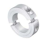 sourcing map Double Split Clamp-On Shaft Collar for 1-1/8" Shaft, Two-Piece Clamping Collar, 1-7/8" OD, 1/2" Thickness, Aluminum Alloy Set Screw Split Collar Clamp