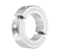 sourcing map Double Split Clamp-On Shaft Collar for 1-1/8" Shaft, Two-Piece Clamping Collar 1-7/8" OD, 1/2" Thickness, Aluminum Alloy Set Screw Split Collar Clamp